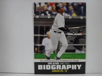 2010 Upper Deck Season Biography Jermaine Dye #SB-98 - Image 1 of 2