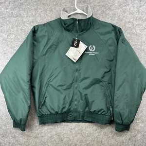 Tri Mountain Mens Jacket Large Pockets Full Zip Fleece Lined Company Logo NWT - Picture 1 of 13