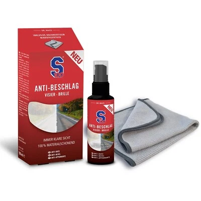 S100 Anti-pipe and Fittings Incl. Microfibre Cloth - For Motorcycle Helmet Visor - Image 1 of 3