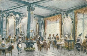 c1910 San Francisco California White House Interior Tea Room Postcard 25-5965 - Imagen 1 de 2