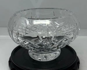Lovely Galway Ireland Lead Crystal 8 " Heavy Cut Fan Pattern  Footed Bowl - Picture 1 of 9