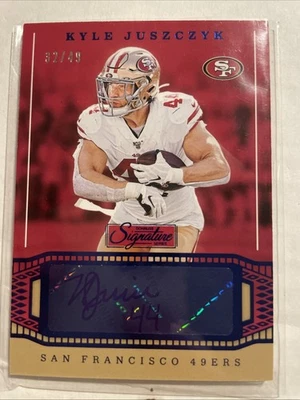 2019 CHRONICLES KYLE JUSZCZYK AUTO BLUE /49 NINERS SIGNATURE SERIES FOOTBALL 🔥 - Image 1 of 2