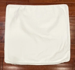 Lauren Ralph Lauren LRL Monogram White Throw Pillow Cover Heavy Cotton Coastal - Picture 1 of 5