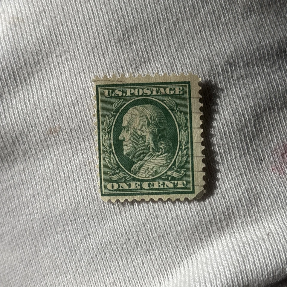 1910 Benjamin Franklin 1 Cent Stamp Green. Rare. EXM-MINT. - Image 1 of 2