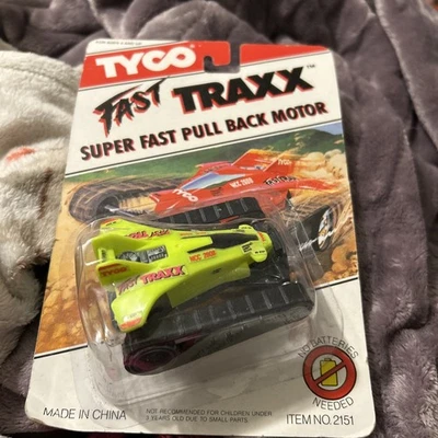 РЕДКИЙ Tyco Fast Traxx Откидной Мотор НОВЫЙ КАК НОВЫЙ НА КАРТОНКЕ 1991 Запечатанный в Упаковке РЕДКИЙ NO2151 - Изображение 1 из 4