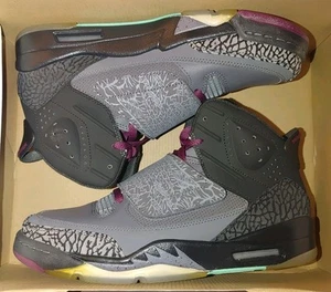 2012 Air Jordan Son of Mars Bordeaux 9.5 Black Cement Retro 1 3 4 6 7 8 10 11 OG - Picture 1 of 6