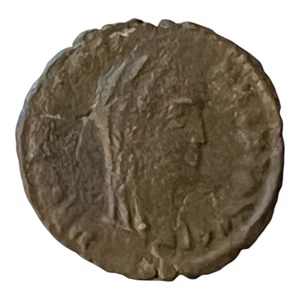 Rara moneta romana antica Costantino il Grande imperatore in bronzo - Foto 1 di 2
