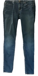 Rerock For Express Damengröße 6 blau Denim Baumwollmischung Legging 30 "Innennaht gebraucht, in einwandfreiem Zustand - Bild 1 von 12