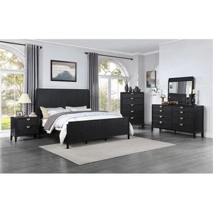 Coaster Brookmead 5-piece Wood California King Bedroom Set Black and Gray - Picture 1 of 20