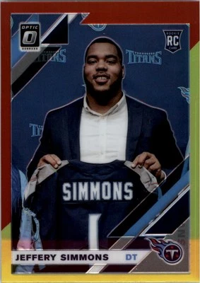 2019 Donruss Optic Red and Yellow #108 Jeffery Simmons - FB - Image 1 of 2