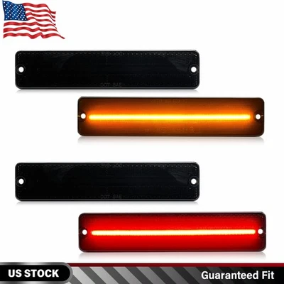 4X Luces LED laterales delanteras traseras ahumadas para camioneta Jeep J10 J20 1974-1987 Foto 1 de 4
