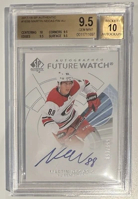 Reloj Martin Necas Future Automático #163 2017-18 SP Auténtico BGS 9.5/10 True Gem+ Foto 1 de 3