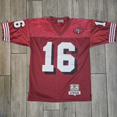 Camiseta deportiva de los San Francisco 49ers Joe Montana Jugador del Siglo 2004 #16 adulto 50 Foto 1 de 4