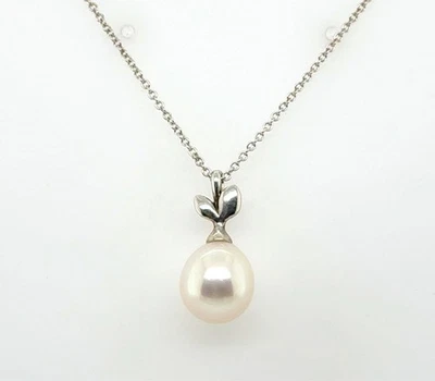 Collar Colgante Tiffany & Co. Paloma Picasso Plata Esterlina Perla Hoja de Olivo Foto 1 de 4