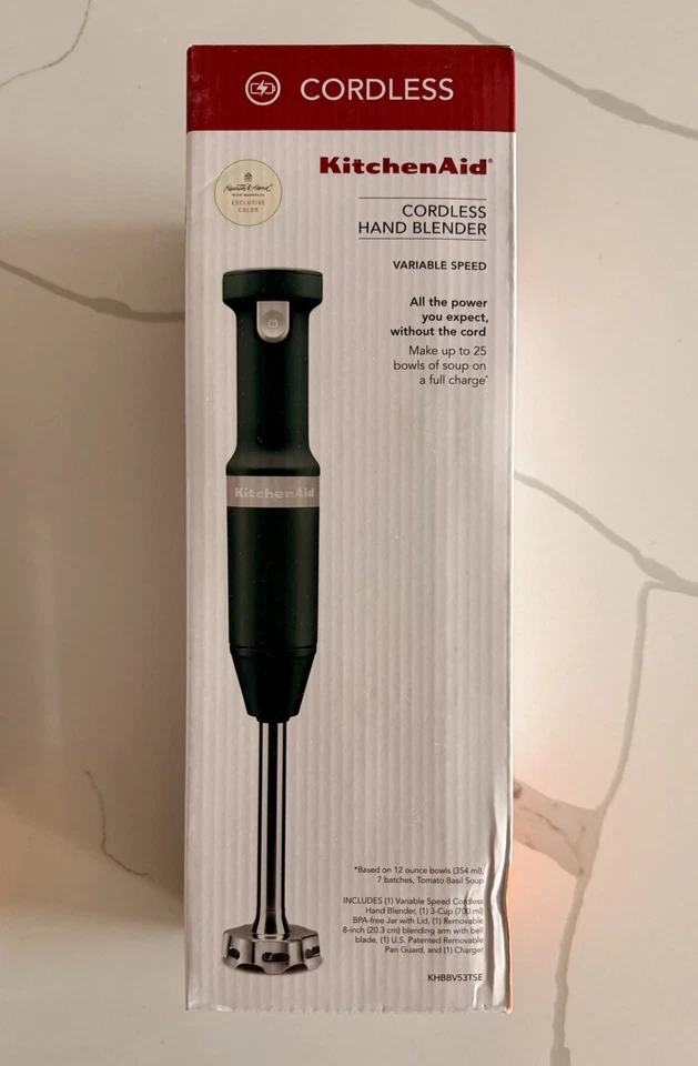 Batidora de mano inalámbrica KitchenAid velocidad variable - hogar y mano con magnolia Foto 1 de 1