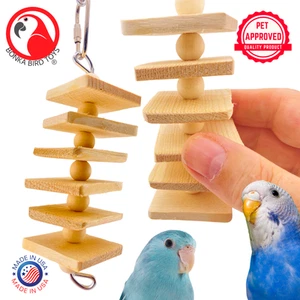 Bonka Bird Toys 972 Natural Mini Stepper Madera Masticable Pequeño Loro Jaula Juguete Conure - Imagen 1 de 7