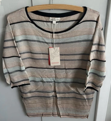 Nuevo Jersey Damas Monzón Talla Pequeña Multicolor Ligero Mangas 3/4 Foto 1 de 4