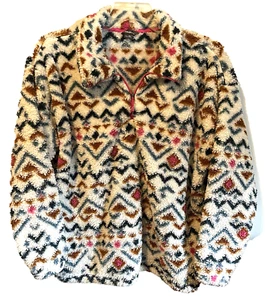Eddie Bauer Womens Plus XXL Pullover Fleece Fuzzy Sweater Quarter Zip Jacket Top - Picture 1 of 8