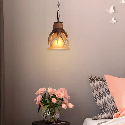 Rustic Resin Pendant Light Deer Horn Antler Farmhouse Chandelier Ceiling Lamp - Image 1 of 4