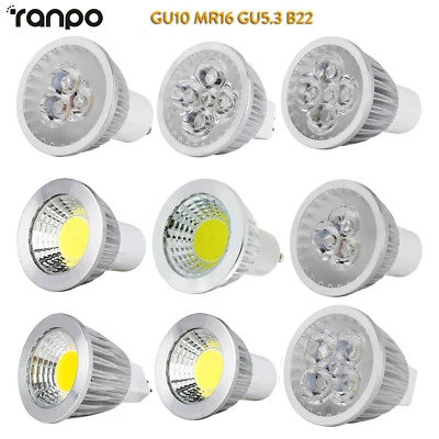 1PC/6PCS Dimmable LED COB Spotlight Bulbs GU10 MR16 GU5.3 B22 6W 9W 12W 15W Lamp - Image 1 of 4