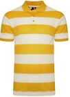 Mens Striped Polo Shirts Pique Yarn Dyed Short Sleeve T-shirt Casual Top M - 6xl