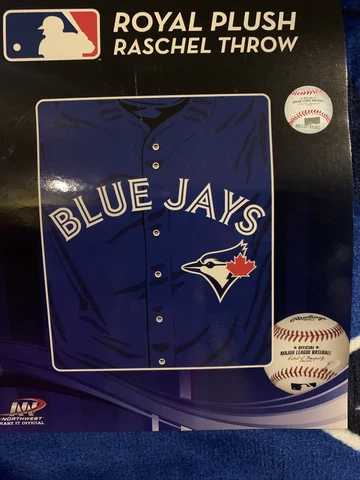 *ULTRA-PLUSH* Toronto Blue Jays Royal Plush Fleece Blanket/Throw 50”x60” Cover