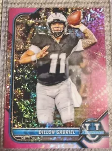 2022 DILLON GABRIEL RC TOPPS BOWMAN PINK GOLD SPARKLE SHIMMER /150 ROOKIE #9 SP - Picture 1 of 6