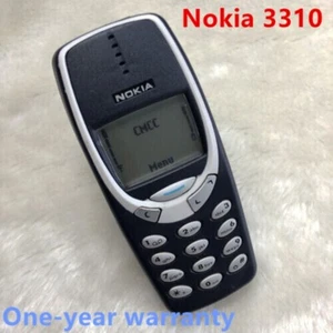 Original Nokia 3310 Blue Unlocked 2G GSM 900/1800 Good Quality Cellular Phone - Afbeelding 1 van 13