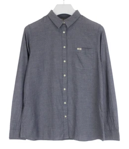 LEE Shirt Men's LARGE Pocket Spread Collar Patterned Blue Button - Picture 1 of 13