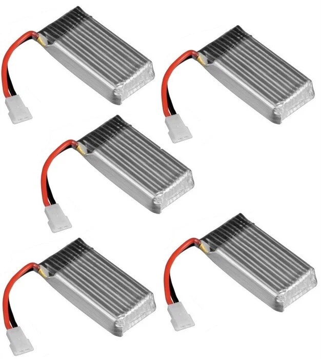 Аккумулятор Hubsan X4 H107C H107-A24 3,7 В 380 мАч 25c литий-полимерный радиоуправляемый 20 мм x упаковка 5 шт. - Изображение 1 из 3