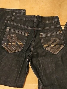 Boys Rocawear ORIGINAL Fit Jeans Blue Denim 100% Cotton Size 16 Waist 30 Clean  - Picture 1 of 11