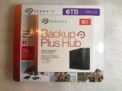 Seagate Backup Plus Hub 6TB Desktop Storage with Integrated USB - NEW SEALED - Image 1 of 3