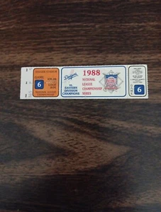 1988 NLCS Game 6 Dodgers vs Mets Ticket 10-11-1988 David Cone Win - Bild 1 von 5
