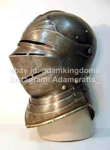 Mittelalter 18 Gauge Stahl Gothic Rüstung Helm Mittelalterhelm Stahlhelm für Herren - Bild 1 von 4