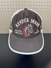 Vintage Kentucky Derby 3 Streifen Netz Trucker Druckknopflasche Mütze hergestellt in den USA SELTEN