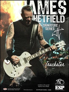 Metallica James Hetfield Signature ESP Truckster guitar advertisement 8x11 ad - Picture 1 of 3