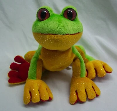 GANZ Webkinz SOFT BRIGHT GREEN TREE FROG 7" Plush Stuffed Animal Toy - Image 1 of 4