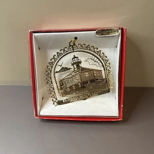 Nation’s Treasures ALASKA Christmas Ornament 24K Gold Flashed Brass - Bild 1 von 6