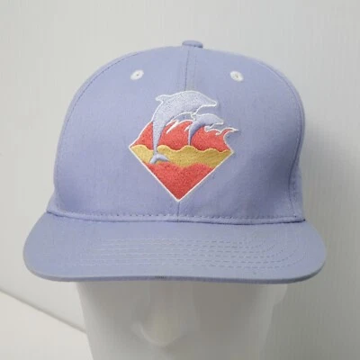 Gorra rosa y delfín azul delfines espalda a presión ajustable adulto Foto 1 de 4