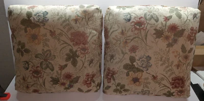 Par de almohadas cojín tapiz rosas peonías 16" sin etiquetar Foto 1 de 3