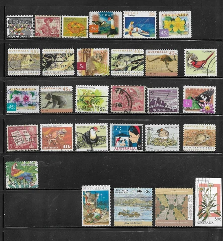 122 Used Australia Stamps Cover