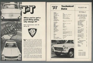 1969 PEUGEOT 404 Road Test, Canadian, Peugeot sedan - Foto 1 di 2