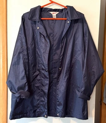 De colección Para Mujer Haband Azul Cortavientos Cremallera A Presión Mediano Foto 1 de 3