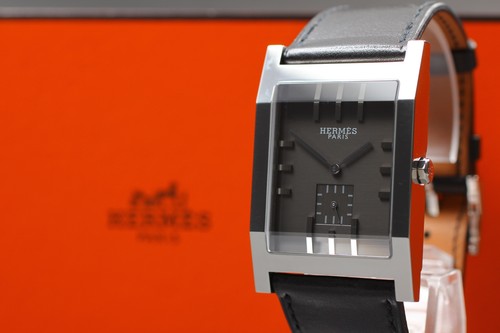 HERMÈS [con scatola] Orologio Uomo HERMES Tandem TA1.810 Piccoli S Quadrante Nero Quarzo Giappone