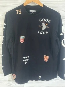 Camisa Parche Staple Para Hombre Pequeña Paloma Buena Suerte Air Columbidae Negra 827 - Imagen 1 de 5