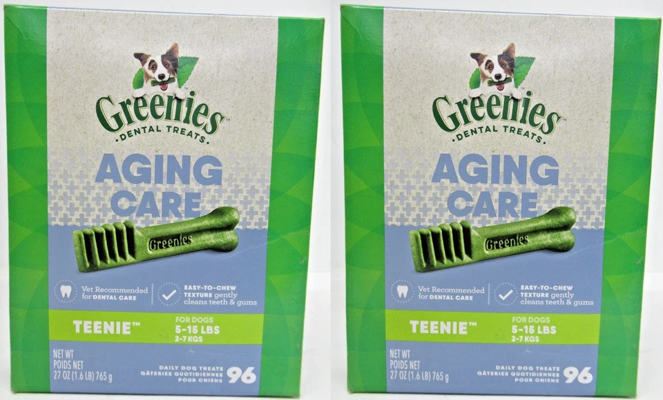 2x Greenies Aging Care Teenie Dental Dog Treats 96 Count - Image 1 of 4