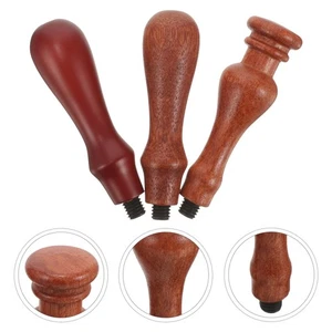 3 Pezzi Accessori Maniglia Vernice Fuoco Sigillante Timbro Maniglie Timbro Legno - Foto 1 di 12