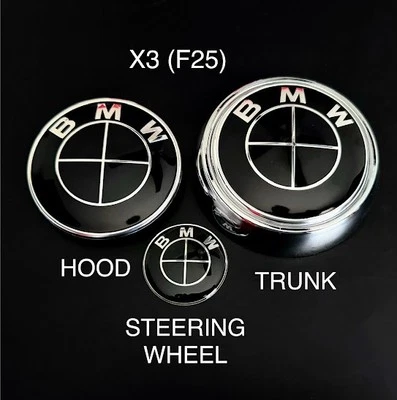 Emblemas de capó y maletero BMW para X3 (F25) - 51148132375, 51147364375 Foto 1 de 4
