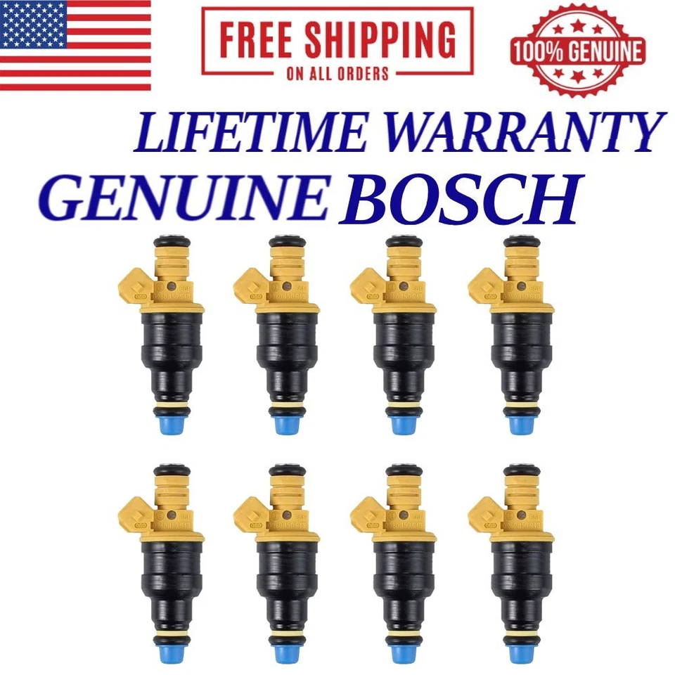 OEM 8X New Bosch Fuel Injector Fit Lincoln Ford Mustang Excursion F150 F250 F350 - Image 1 of 4