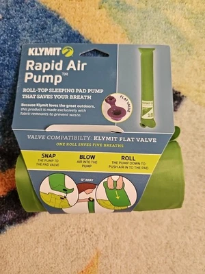 Bomba de aire rápida Klymit para almohadillas inflables para dormir nueva Foto 1 de 2